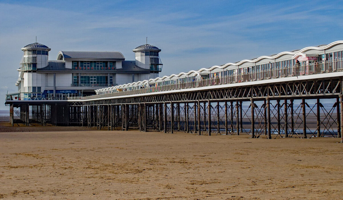 A pier on a sunny day